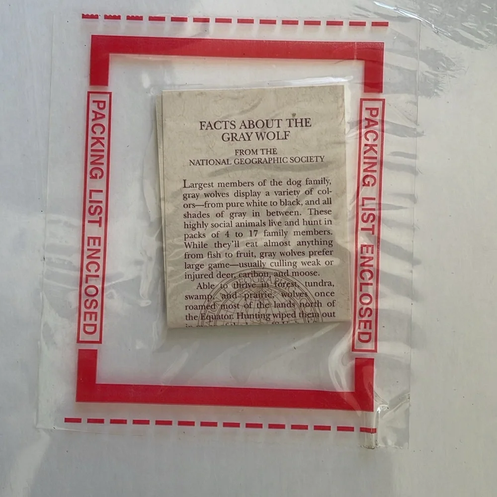 Vintage F X Schmid Pack Leader Wolf Shaped Jigsaw Puzzle NWT
